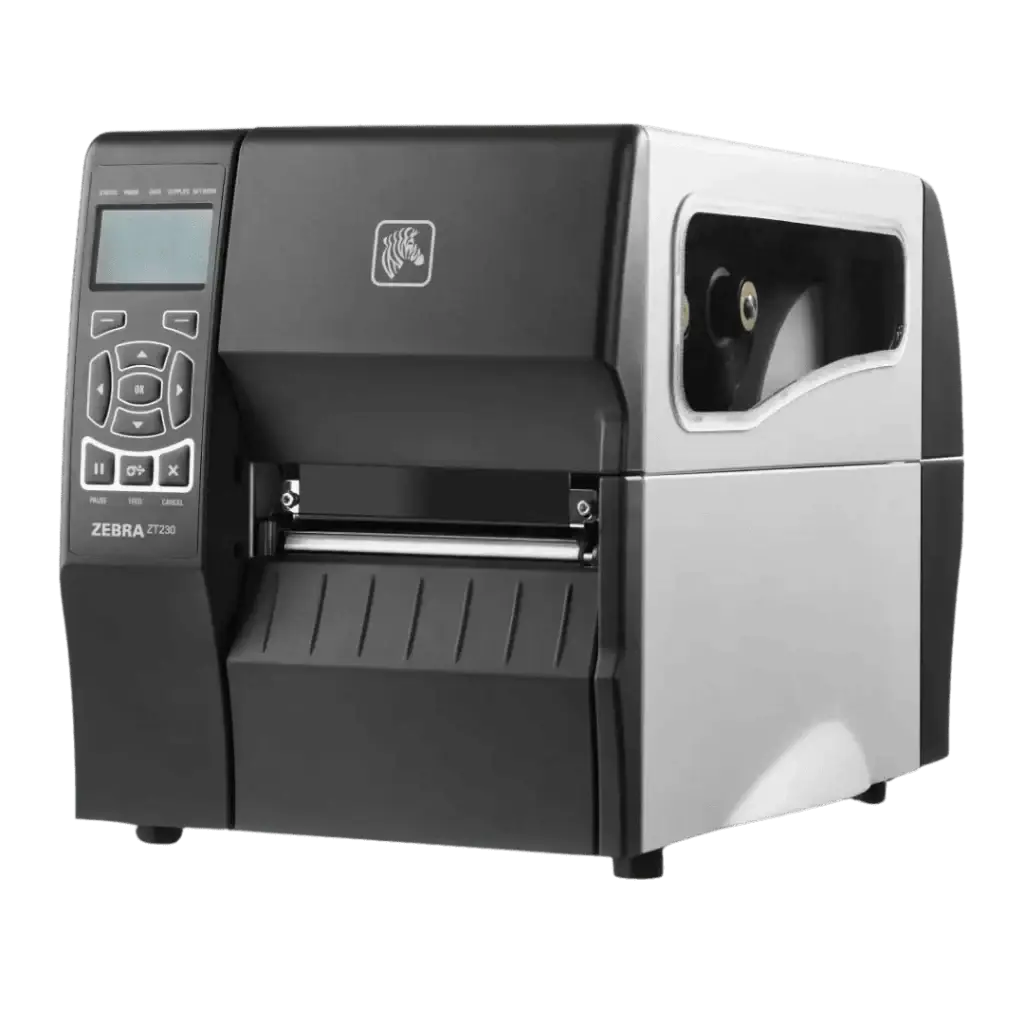 Impressora Térmica Zebra ZT230 para locação e venda em Uberlândia - Solução industrial para impressão de etiquetas de alta qualidade