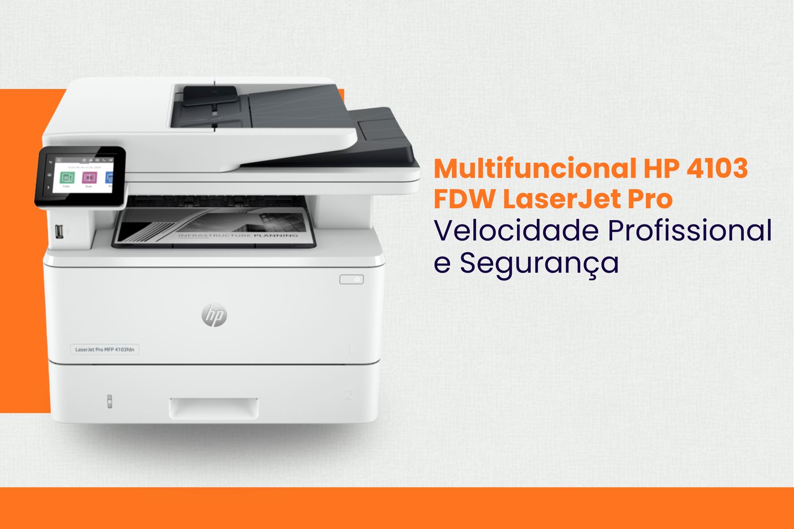 Impressora Multifuncional HP LaserJet Pro MFP 4103fdw para venda e locação em Uberlândia – MarqueSys
