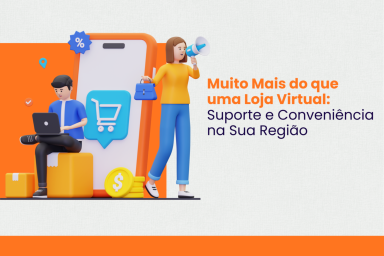 Ilustração da loja virtual da MarqueSys com suporte e conveniência na região